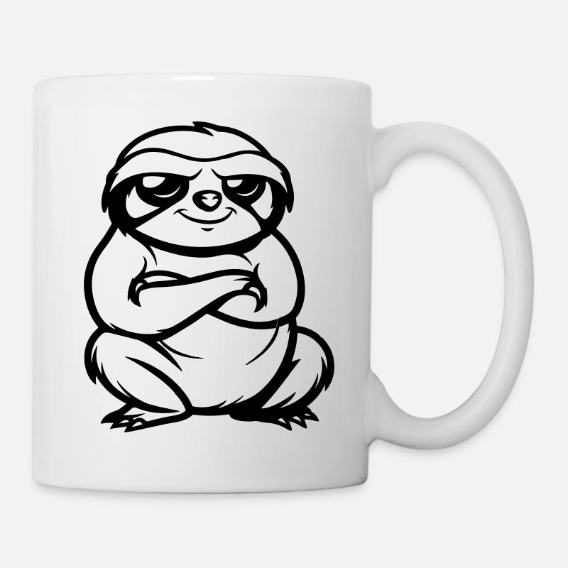 faultier comic - Tasse - Weiß