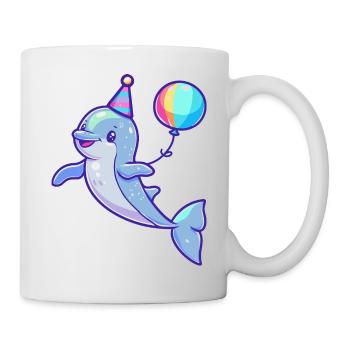 Delfin Geburtstag Baby - Tasse - Weiß - Rechts