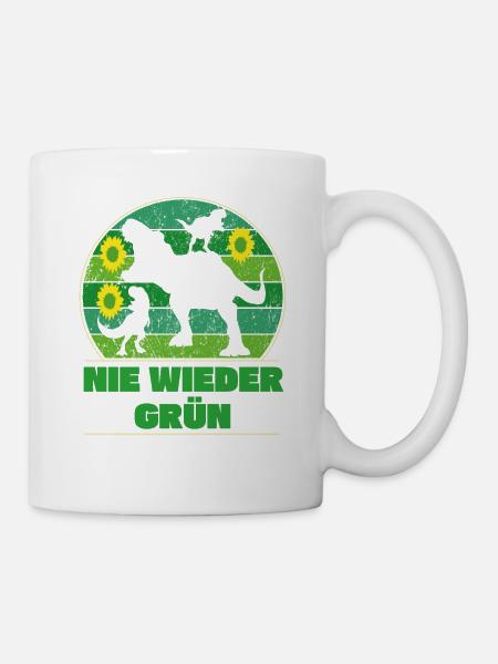 Anti Grünosaurus T-Shirt - Tasse - Weiß