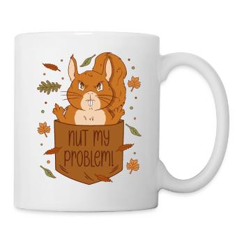 Eichhörnchen Brusttasche - Nut my problem - Tasse - Weiß - Rechts