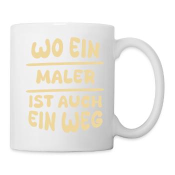 Maler als Maler - Tasse - Weiß - Rechts