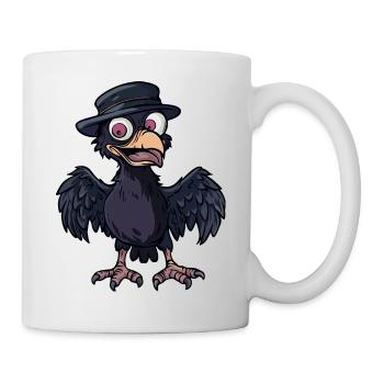 Raven Bird Halloween Funny Zombie - Mug - white - Right