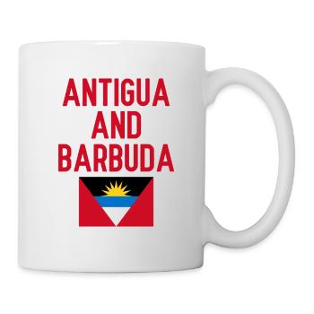 Antigua and Barbuda Lettering with Flag - Tasse - Weiß - Rechts
