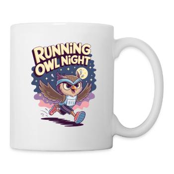 Laufende Eulennacht - Tasse - Weiß - Rechts