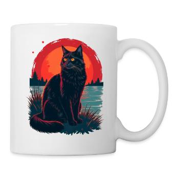 cat in the dark - Mug blanc - blanc - Droite
