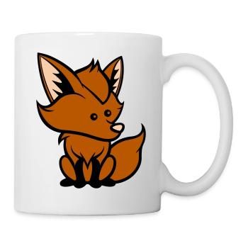 fuchs comic tier - Tasse - Weiß - Rechts