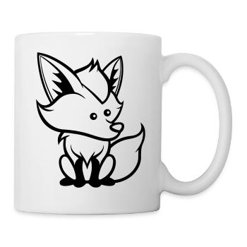 fuchs comic tier - Tasse - Weiß - Rechts