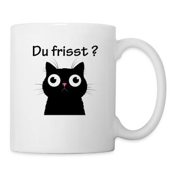 YANACAT Schwarze Katze ist hungrig Magnet Lustig - Tasse - Weiß - Rechts