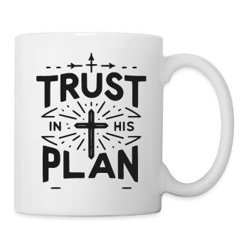 Confiance en son plan - Mug blanc - blanc - Droite