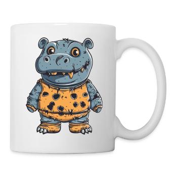 Nilpferd Halloween Comic Lustig - Tasse - Weiß - Rechts