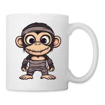 Singe Halloween Bande Dessinée Drôle - Mug blanc - blanc - Droite