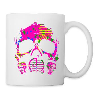 Regenbogen Pink Camo Gasmaske - Tasse - Weiß - Rechts