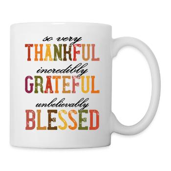 So very thankful - Mug - white - Right