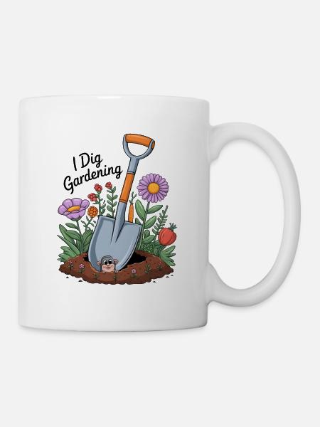 I Dig Gardening - Mug - white