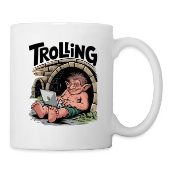 Traîne - Mug blanc - blanc - Droite
