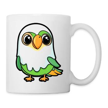 Papagai Halloween Lustig Geist - Tasse - Weiß - Rechts