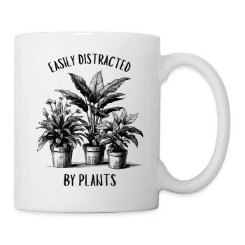 Leicht von Pflanzen ablenkbar - Tasse - Weiß - Rechts