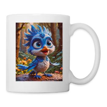 Super süße Vögel auf der ganzen Welt – Blauhäher - Tasse - Weiß - Rechts