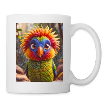 super süßes australisches Tier Regenbogenlorikeet - Tasse - Weiß - Rechts