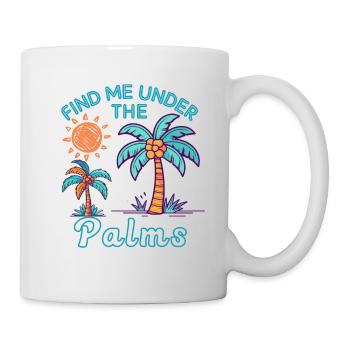 Palm tree sunset palm Trees - Mug - white - Right