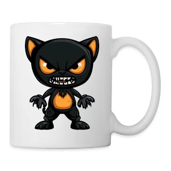 Panther Halloween Comic Lustig - Tasse - Weiß - Rechts