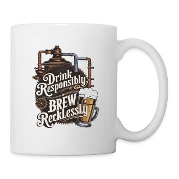 Drink Responsibly, Brew Recklessly - Mug - white - Right