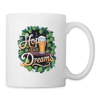 Hopfen und Träume - Tasse - Weiß - Rechts
