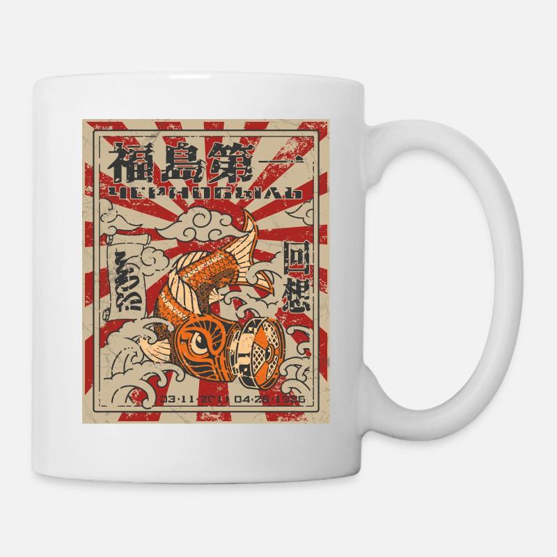 Fukushima Koi color Distressed - Tasse - Weiß