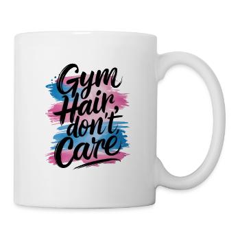 Gym Hair Don't Care - Tasse - Weiß - Rechts