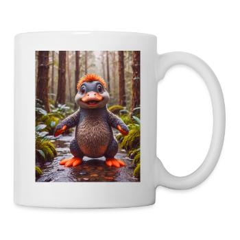 super süßes australisches Tier Down Under - Schnabeltier - Tasse - Weiß - Rechts