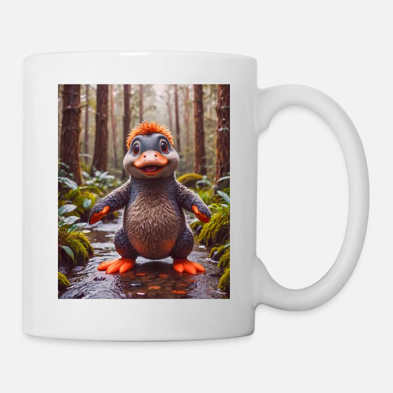 super süßes australisches Tier Down Under - Schnabeltier - Tasse - Weiß