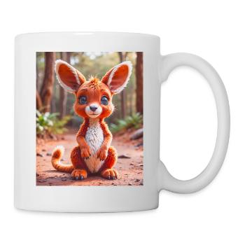 süßes australisches Tier Down Underred Känguru - Tasse - Weiß - Rechts