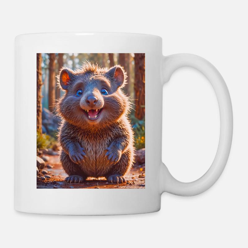 super süßes australisches Tier Down Under Wombat - Tasse - Weiß