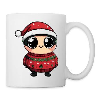Marienkäfer Weihnachten Comic - Tasse - Weiß - Rechts