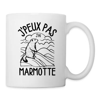 Jpeux pas j ai marmotte - Mug blanc - blanc - Droite