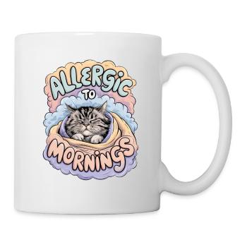Allergique au matin - Mug blanc - blanc - Droite