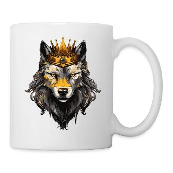 Wolf Animal Crown - Mug - white - Right