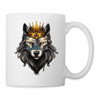 Wolf Animal Crown - Mug - white - Right