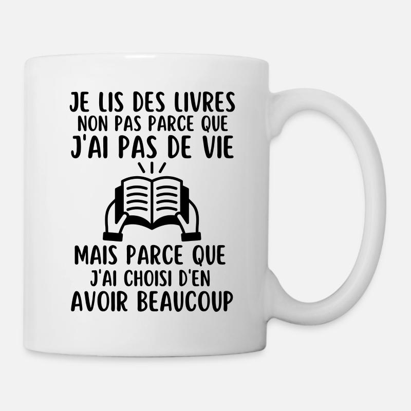 Humour livre lecture - Mug blanc - blanc