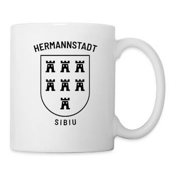 Hermannstadt Sibiu Tshirt Design - Tasse - Weiß - Rechts