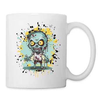 Bande dessinée de zombies - Mug blanc - blanc - Droite
