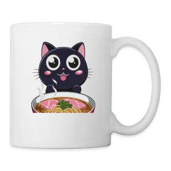 Cat Ramen Noodle Japanese Anime Manga Ramen Kawaii - Tasse - Weiß - Rechts