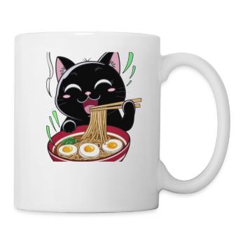 Cat Ramen Noodle Japanese Anime Manga Ramen Kawaii - Tasse - Weiß - Rechts