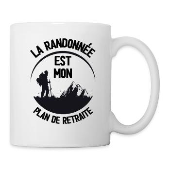 La randonnée est mon plan de retraite - Mug blanc - blanc - Droite