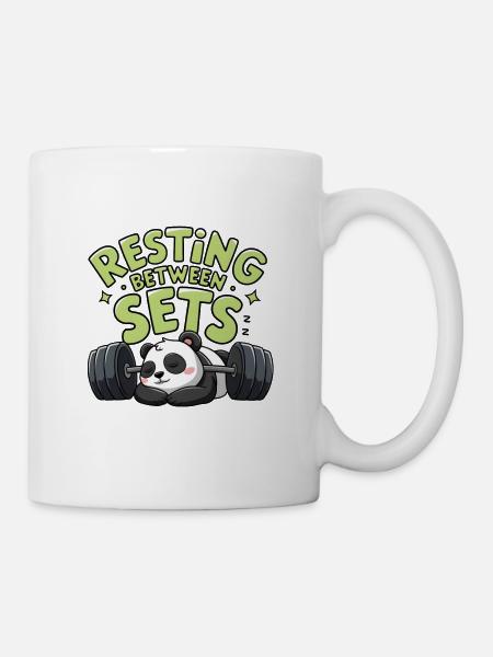Resting Between Sets - Mug - white