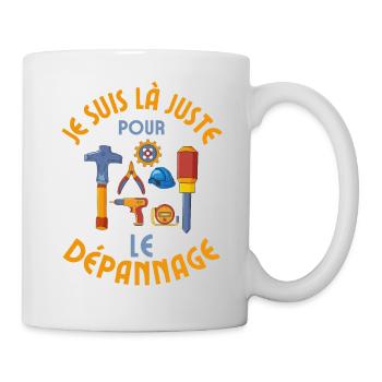 Je suis là juste pour le dépannage - Mug blanc - blanc - Droite