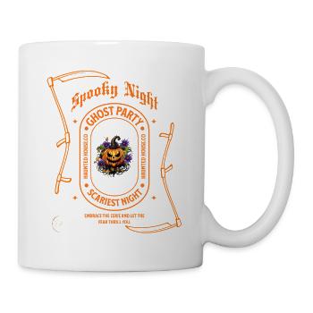 Halloween Skull Funny spooky T-shirt mit sense - Tasse - Weiß - Rechts