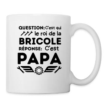 C est papa le roi de la bricole 2 - Mug blanc - blanc - Droite