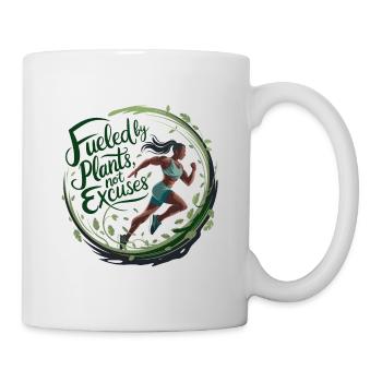 Fueled By Plants Not Excuses - Mug - white - Right