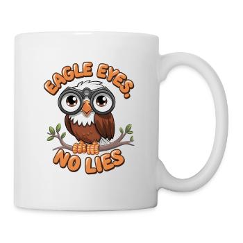 Des yeux d’aigle, pas de mensonges - Mug blanc - blanc - Droite
